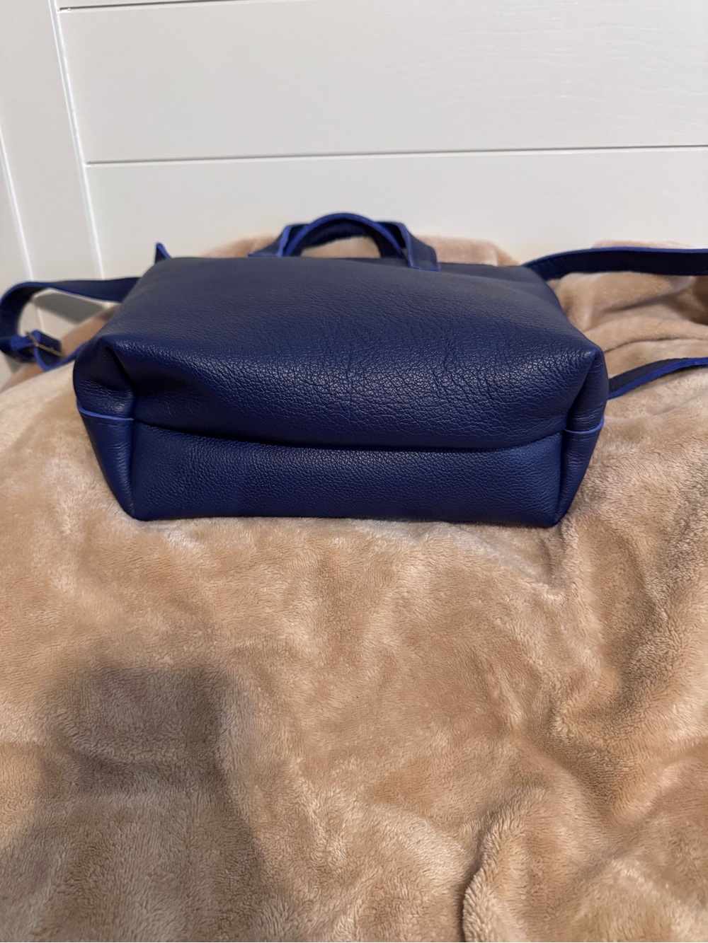 Portland Leather Cobalt Zippered Mini Crossbody - Picture 4 of 4